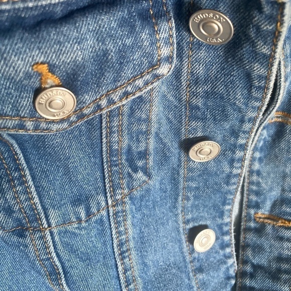 HUDSON Trucker Denim Jean Jacket Size S/M Excellent Condition Gorpcore - Picture 9 of 12